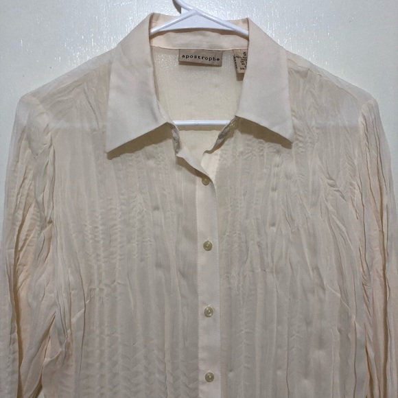 Apostrophe NWT women’s sheer crinkle  top Size S - Picture 6 of 15